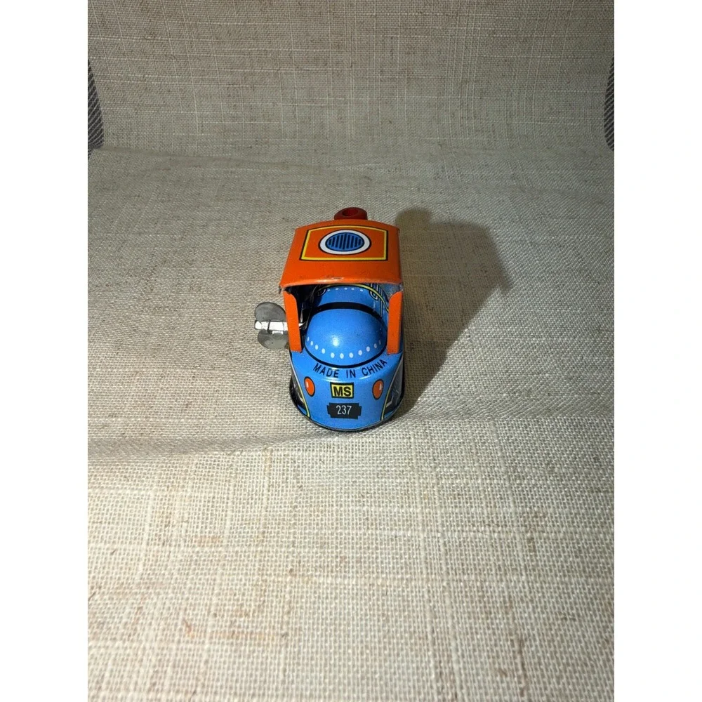 MS 237 Vintage Style Tin Wind Up Train Locomotive  Alloy Friction Litho Toy